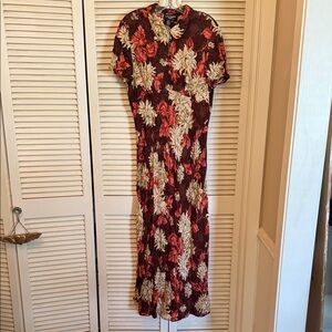 Saint Tropez West Floral Short Sleeve Maxi Dress